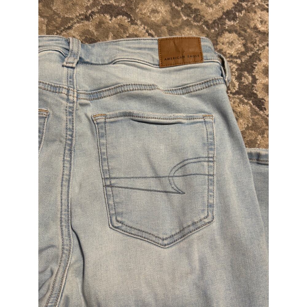 American Eagle High Rise Kick Boot Crop Jeans Light Wash Women’s Size 4 R Denim - Picture 3 of 8
